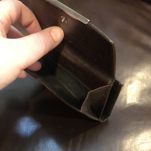 W GUCCI GG Trifold Canvas Jacquard Wallet Brown Leather Coin Purse Credit Cards - Picture 15 of 17